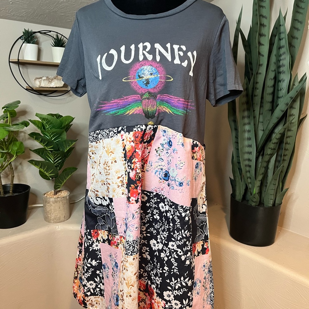 Reworked Band Tee Dress